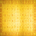 Square Abstract Yellow Modern Rug, abs24yw