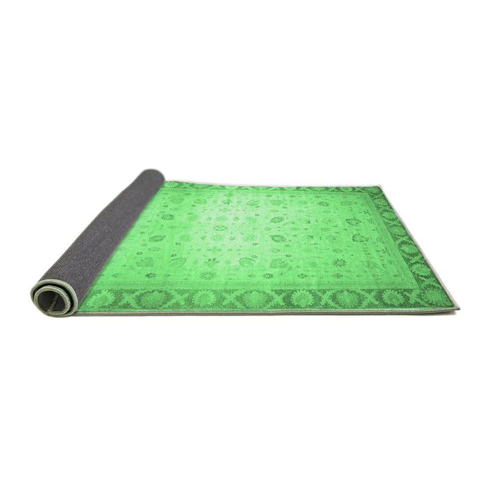 Sideview of Abstract Emerald Green Modern Rug, abs24emgrn