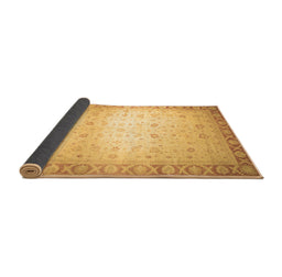 Sideview of Abstract Brown Modern Rug, abs24brn