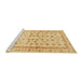 Sideview of Machine Washable Abstract Mustard Yellow Rug, wshabs25