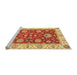 Sideview of Machine Washable Abstract Fire Red Rug, wshabs2500