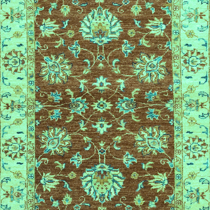 Machine Washable Oriental Turquoise Traditional Area Rugs, wshabs2500turq