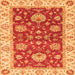 Square Oriental Orange Traditional Rug, abs2500org