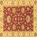 Square Oriental Brown Traditional Rug, abs2500brn