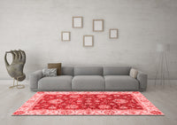 Machine Washable Oriental Red Traditional Rug, wshabs2500red