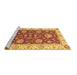 Sideview of Machine Washable Oriental Brown Traditional Rug, wshabs2500brn