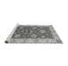 Sideview of Machine Washable Oriental Gray Traditional Rug, wshabs2500gry