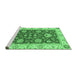 Sideview of Machine Washable Oriental Emerald Green Traditional Area Rugs, wshabs2500emgrn