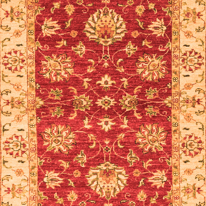Machine Washable Oriental Orange Traditional Area Rugs, wshabs2500org