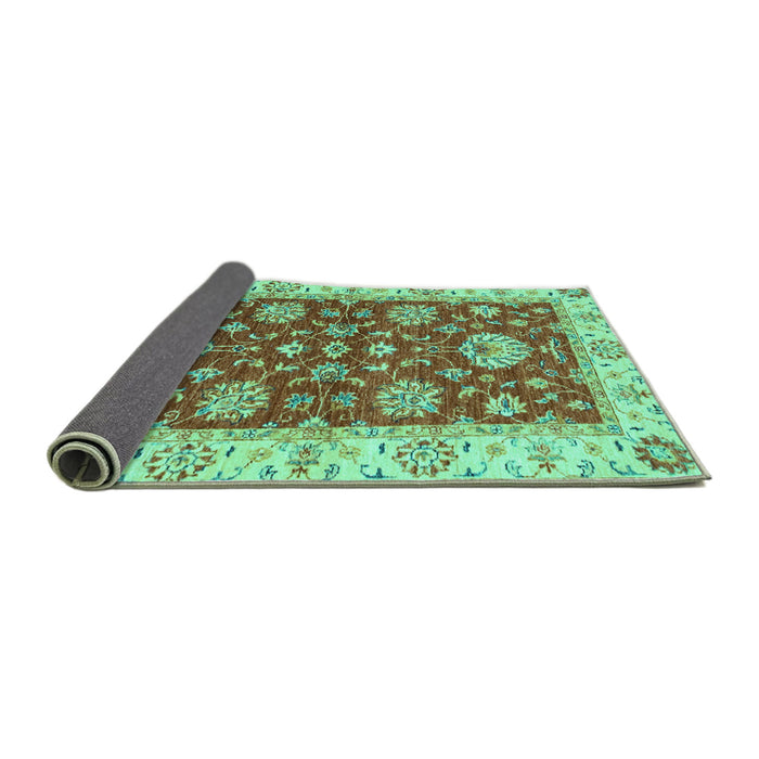 Sideview of Oriental Turquoise Traditional Rug, abs2500turq