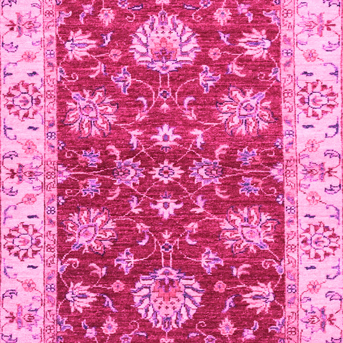 Machine Washable Oriental Pink Traditional Rug, wshabs2500pnk