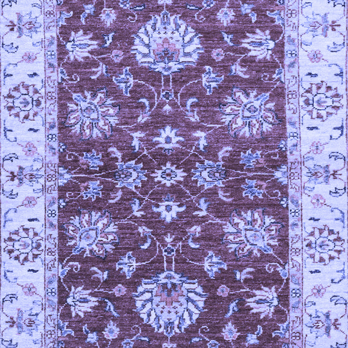 Machine Washable Oriental Blue Traditional Rug, wshabs2500blu