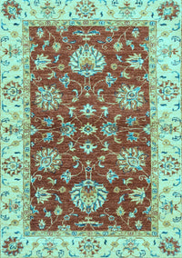 Oriental Light Blue Traditional Rug, abs2500lblu