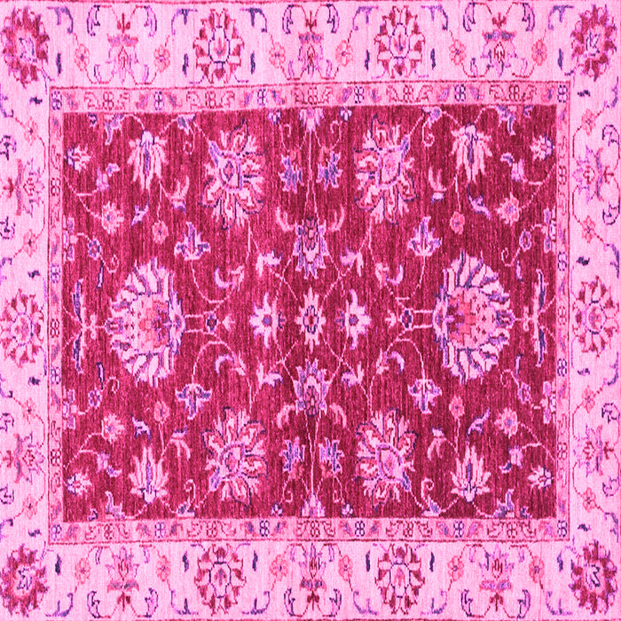 Square Oriental Pink Traditional Rug, abs2500pnk