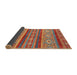 Sideview of Abstract Red Modern Rug, abs2501