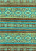 Machine Washable Abstract Turquoise Modern Area Rugs, wshabs2501turq