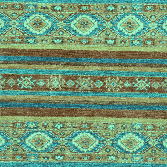 Machine Washable Abstract Turquoise Modern Area Rugs, wshabs2501turq
