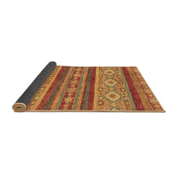 Sideview of Abstract Brown Modern Rug, abs2501brn