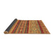 Sideview of Abstract Brown Modern Rug, abs2501brn