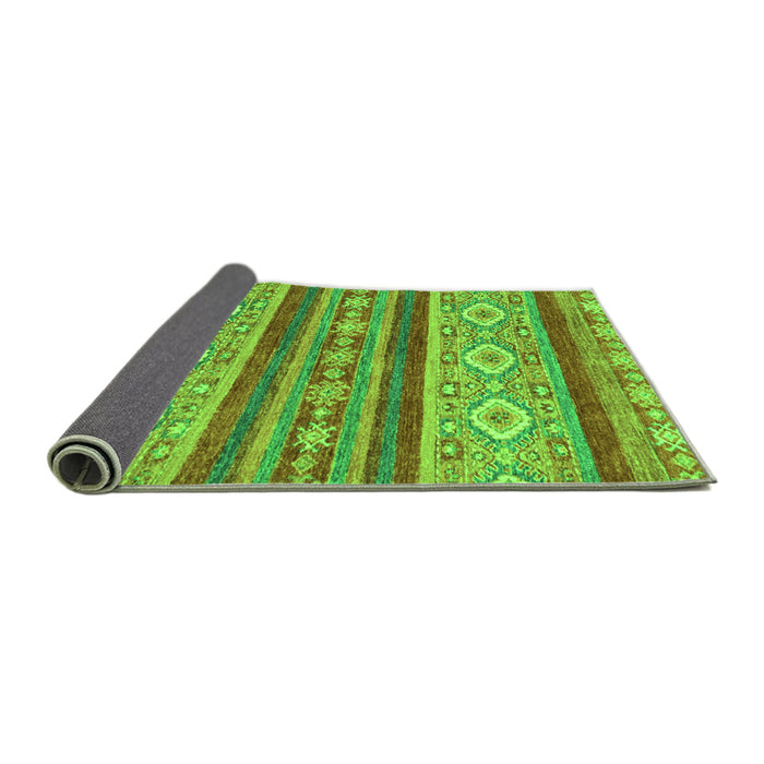 Sideview of Abstract Green Modern Rug, abs2501grn