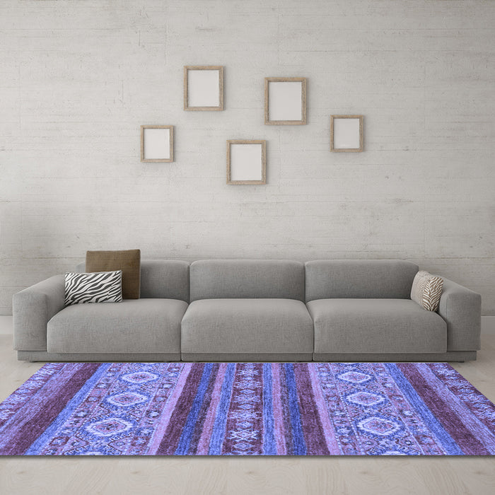 Machine Washable Abstract Blue Modern Rug in a Living Room, wshabs2501blu