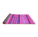 Sideview of Abstract Purple Modern Rug, abs2501pur