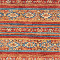 Square Abstract Red Modern Rug, abs2501