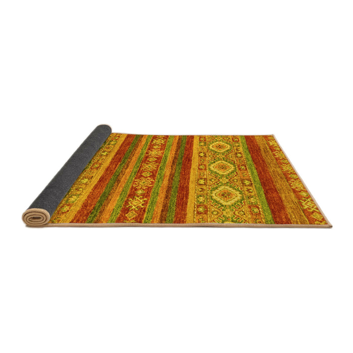 Sideview of Abstract Yellow Modern Rug, abs2501yw