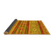 Sideview of Abstract Yellow Modern Rug, abs2501yw