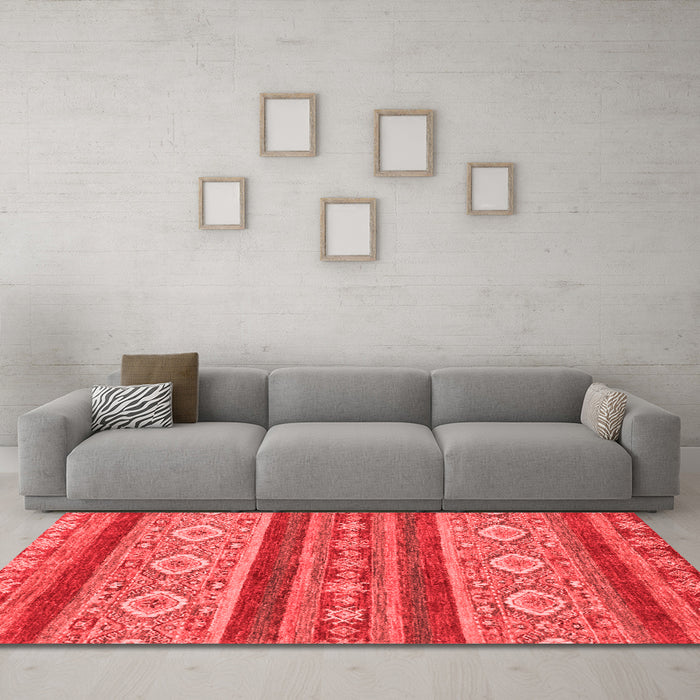 Modern Red Washable Rugs