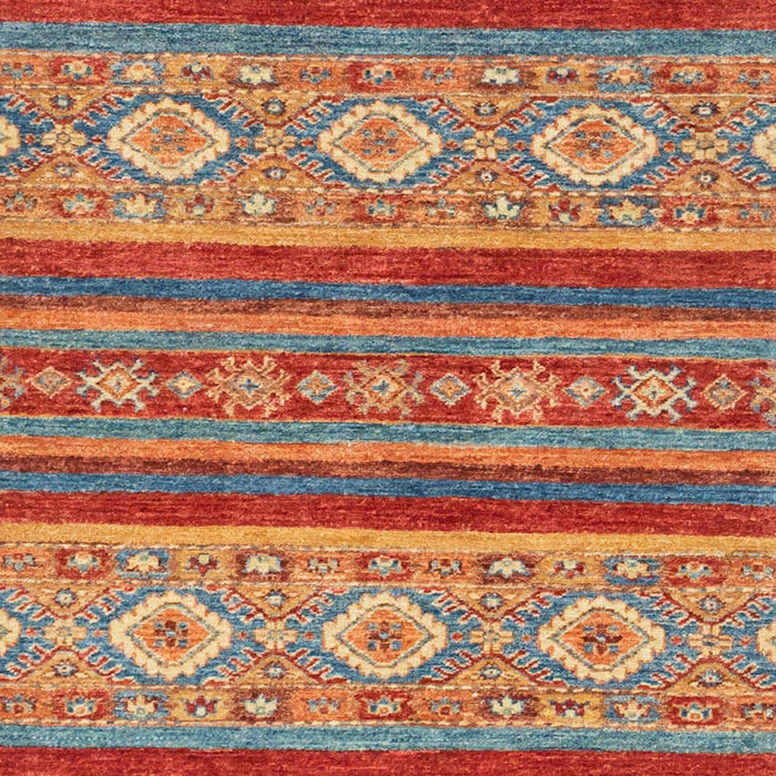 Machine Washable Abstract Fire Red Rug, wshabs2501