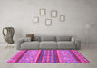 Machine Washable Abstract Purple Modern Area Rugs in a Living Room, wshabs2501pur