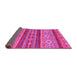 Sideview of Abstract Pink Modern Rug, abs2501pnk