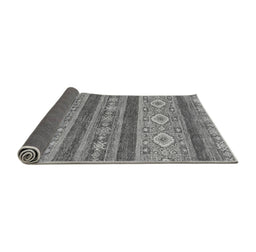 Sideview of Abstract Gray Modern Rug, abs2501gry