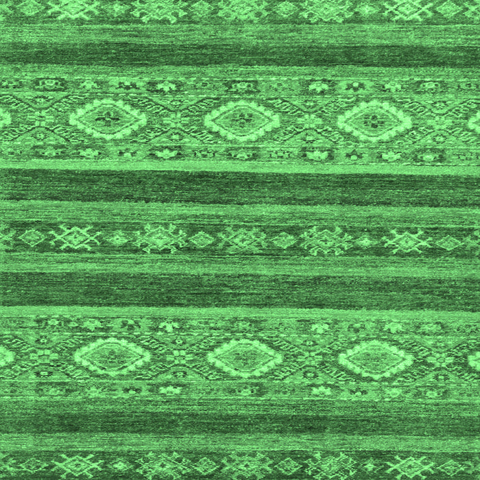 Square Machine Washable Abstract Emerald Green Modern Area Rugs, wshabs2501emgrn