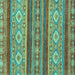 Square Machine Washable Abstract Turquoise Modern Area Rugs, wshabs2501turq