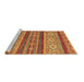 Sideview of Machine Washable Abstract Brown Modern Rug, wshabs2501brn