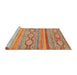Sideview of Machine Washable Abstract Orange Rug, wshabs2502