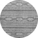 Round Southwestern Gray Country Rug, abs2502gry