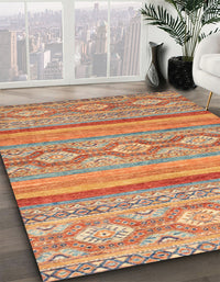 Abstract Orange Southwestern Rug, abs2502