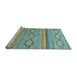 Sideview of Machine Washable Southwestern Light Blue Country Rug, wshabs2502lblu