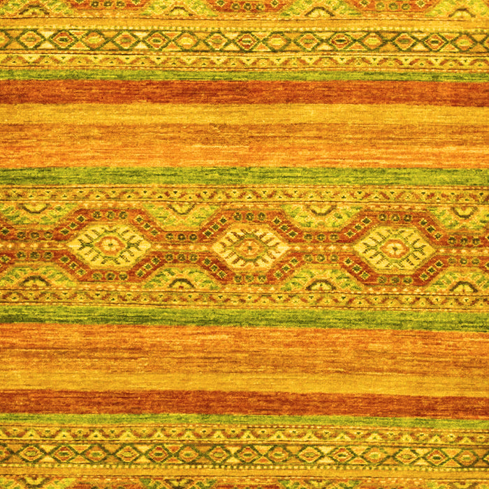Machine Washable Southwestern Yellow Country Rug, wshabs2502yw
