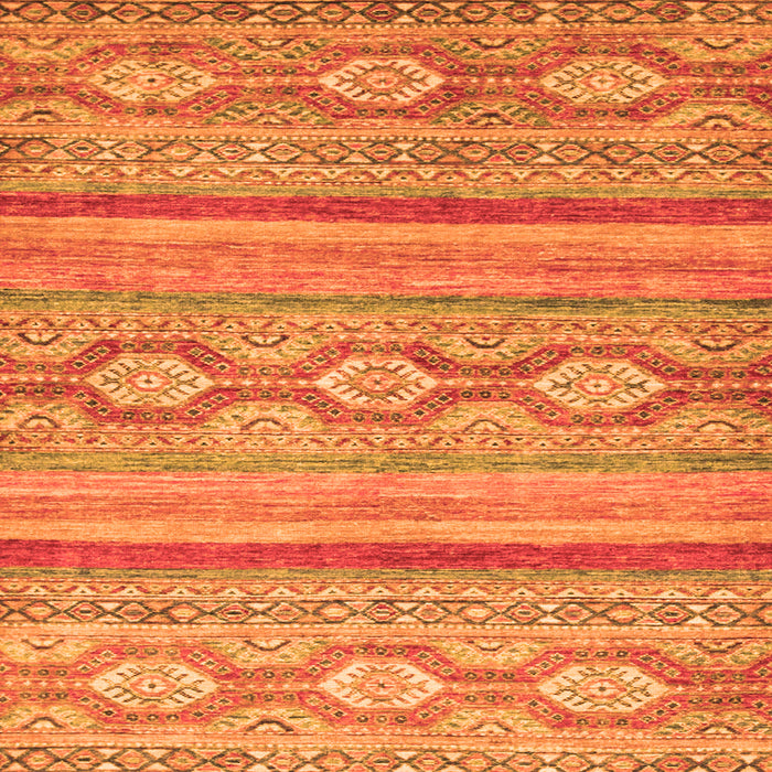 Square Machine Washable Southwestern Orange Country Area Rugs, wshabs2502org