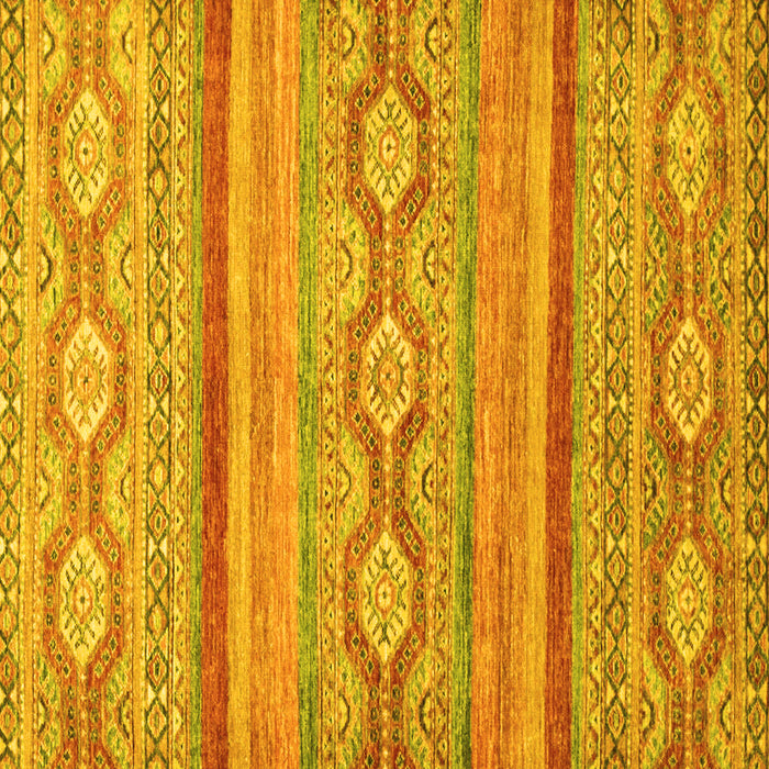 Square Machine Washable Southwestern Yellow Country Rug, wshabs2502yw