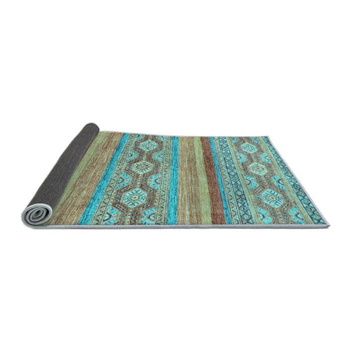 Sideview of Southwestern Light Blue Country Rug, abs2502lblu