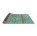 Sideview of Southwestern Light Blue Country Rug, abs2502lblu