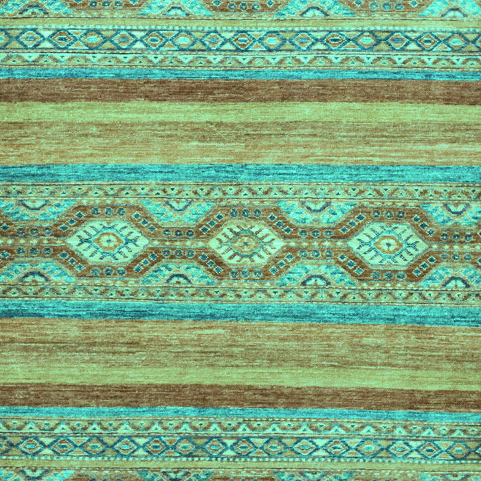 Machine Washable Southwestern Turquoise Country Area Rugs, wshabs2502turq