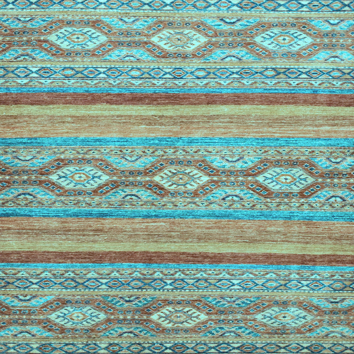 Square Southwestern Light Blue Country Rug, abs2502lblu