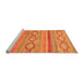 Sideview of Machine Washable Southwestern Orange Country Area Rugs, wshabs2502org