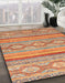 Machine Washable Abstract Orange Rug in a Family Room, wshabs2502